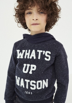IKKS garcon cargo hooded sweatshirt navy